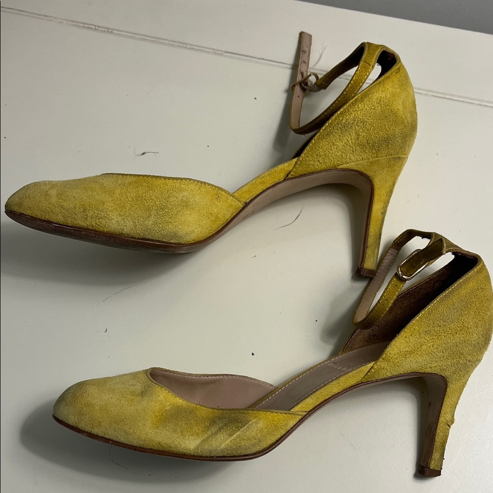 Yellow Ankle Strap Heels - Picture 4 of 8